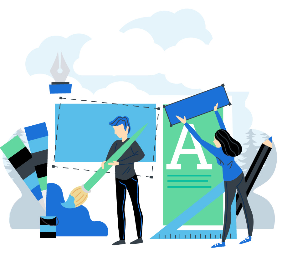 people creating content art